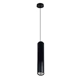 Caracteristicas: TOOGOO Negro aranas de cafeteria minimalista moderna de alta calidad blanco calido led focos COB de restaurante lampara colgante tubo largo candelabro montada cilindrica de mesa de bar