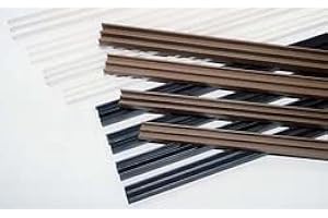 M&S Reptilien Glasführungsprofil für 6 mm Glas, unten Stückelung 1m Stück, Farbe Weiß