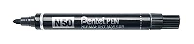 Pentel N 50-A Marqueur Permanent à Pointe conique Noir