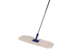 FOFO' Fercasashop - scopa industriale cotone cm. 80 con manico in alluminio cm.140