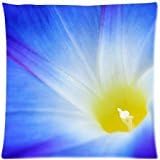 The New Arrive 2015 Flower Heavenly Blue Morning Glory Matted Blue White Yellow Summer Pillow Cases - 18x18