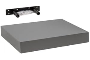 Velano Półka regałowa, regał ścienny, regał wiszący, systemy regałowe, 1 sztuka, 23,5 x 23,5 cm, szary, do kuchni, łazienki, salonu, sypialni, FS