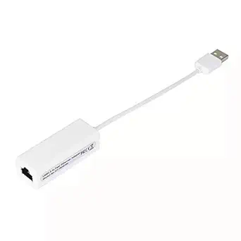 Flitzip USB to Ethernet Adapter, Foldable USB 2.0 to Gigabit Ethernet LAN Network Adapter, 10/100 Mbps RJ45 LAN Network Adapter Support Windows 10/8.1/8/7/Vista/XP for Desktop Laptop MacBook Linux