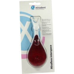 Preisvergleich Produktbild MIRADENT Zahnseidenhalter Mirafloss Interspace rot 1 St