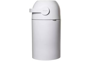 KEMMLIT Windeleimer geruchsdicht ohne Kassette mit Deckel und großes Fassungsvermögen für bis zu 25 Babywindeln inkl. Geruchsstop-System - Funktioniert mit herkömmlichen Tüten (Weiß)