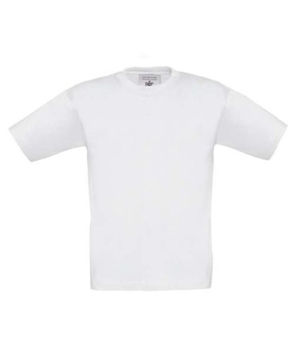 B&C Kids/Childrens Exact 150 Short Sleeved T-Shirt (7-8) (White)
