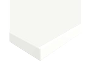 ‎MYSPIEGEL.DE MySpiegel.de Tischplatte Holz Zuschnitt nach Maß Beschichtete Holzdekorplatte Weiß in 25mm Stärke (120 x 70 cm, Weiß)