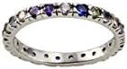 Varotto Alfredo 925 Silver rhodium without nichel coloured zircons ring - cod. H11-026 by Varotto &amp; Co.