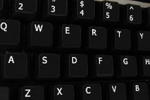 Touches Autocollantes Clavier QWERTY English US - La Caverne d'Eabani ® en Vinyle, noir