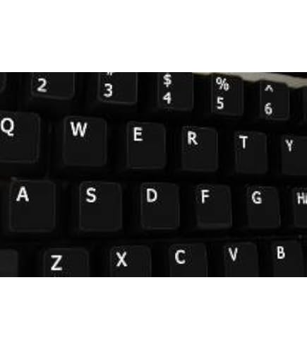 Adesivi Universali Per Tastiera Inglese, Adesivi Per Tastiera Da 2 Pacchi, Adesivi Per Tastiera Del Computer, Sfondo Nero E Scritte Grandi Bianche, Adesivi Per Computer Portatile Notebook Desktop - Foto 12