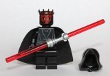 LEGO Star Wars - Minifigur Darth Maul (neues Design) mit Doppel-Laserschwert in rot - LEGO