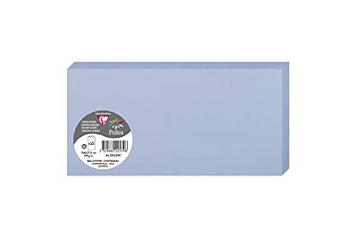 Clairefontaine 22539C Carte pliée Pollen 10,6 x 21,3 cm 210g paquet de 25 Bleu lavande