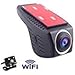 Produktbild Kulio WiFi Auto DVR Dash Kamera, Mini versteckte Rear View Video fahren Recorder Verstellbare Linse Full HD 720P (1080P), 170 Grad Weitwinkel, Loop Aufnahme, unterstützt IOS Android App Manipulation