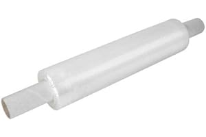 REALPACK® 1 x QUALITY EXTENDED CORE CLEAR PALLET STRETCH WRAP STRONG SHRINK FILM SIZE - 400mmX300m IDEAL FOR WRAP FREE FAST SHIPPING