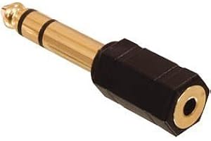 Consoletronic 6.35mm Jack Plug to 3.5mm Socket - Premium Quality / 24k Gold Plated/Male to Female/Audio/Adapter/Stereo