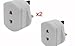 Price comparison product image 2 X Travel Plug UK Shaver Adaptor/Plug Compatible With Shaver,Toothbrush,Continental - Lifetime Warranty