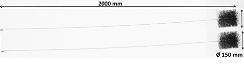 2 Ofenrohrbürsten 150mm Besen 2000mm langer Rohrbesen Rohreiniger Ofenbürste Ofenbesen Ofenrohrreiniger Kaminbürsten Bürsten Ofen Rohr - 2