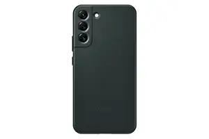 Samsung Galaxy S22+ Leather Cover, Protective Phone Case, Camera Lens Protection, Shockproof, Premium, Elegant, Slim Design, US Version, Green, (EF-VS906LGEGUS)