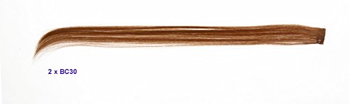 Prettyland – GHW08 Bunt multifarbig Extension Set 12-teilig Haarteil Clip-in glatt Strähnen – Rot Pink Rosa- Set 1 - 4