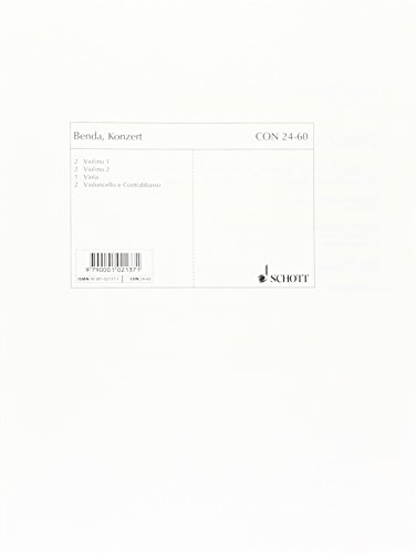 Konzert F-Dur: früher Georg Benda zugeschrieben. Viola und Streicher mit Cembalo; 2 Hörner ad lib.. Streicher-Ergänzungssatz. (Concertino)