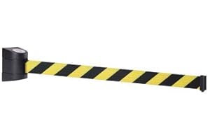 FlexiBarrier - Nastro per bloccaggio, retrattile, da parete, basic, 4,5 m