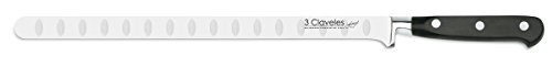 3Claveles Forgé - Cuchillo salmon alveolado forjado, 30 cm, 12 pulgadas