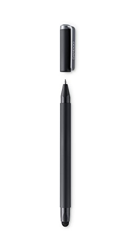 Wacom Bamboo Duo Smart Stylus & Kugelschreiber (4. Generation) in Schwarz / 2in1 Touch Pen mit Carbonfaser-Spitze für Touchscreen-Eingabegeräte mit kapazitiver Touch-Technologie wie iPhone oder iPad