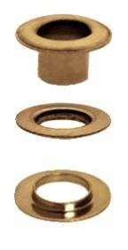 PRYM Ösen Plus Unterlegscheiben, Metall, antik Messing, 4 mm, 50 Stück