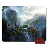 Art Wolken Landschaften Natur Bäume der Herr der Ringe Sonnenlicht Artwork W Mauspad (25,9 x 21,1 x 0,3 cm)