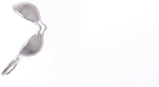 1-ring Clamshell Callotte / Beadtip, Silver Plated, 100 Pack