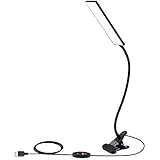 KEXIN Leselampe mit Klemme, LED Schreibtischlampe 5W 48 LED Buch Klemmleuchten 3 Modus 13 Helligkeit dimmbar Augenschutz USB 