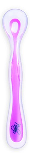 Nuby NT67658PINK Natural Touch Silikon-Löffel / silicone spoon / 1er Pack, Rosa