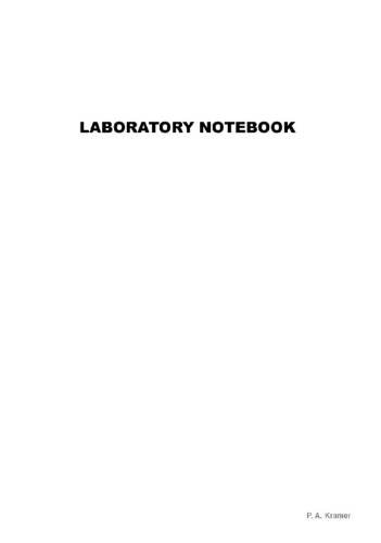 Laboratory Notebook