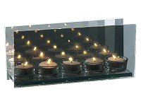 Rosenstein & Söhne Teelichthalter aus Glas für 5 Lichter - 3
