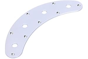 SHARPREPUBLIC Guitar Switch Control Plate Curved BARE 8 Hole 3 Pot Stingray Musicman Jazz Bass