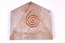 Real Gemstone Fine Quality Pyramids Metaphysical Pyramids 25-30 mm (Clear Quartz Orgonite)