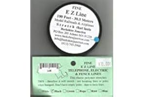 GREHGE EZ Fil de synthèse de Fil Charbon/Noir – Fin