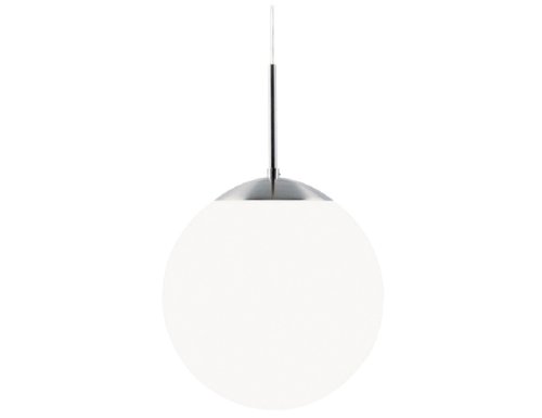 Nordlux Cafe 30 single dome ceiling pendant light (39583001, white opal glass, 30cm, 60w max E27