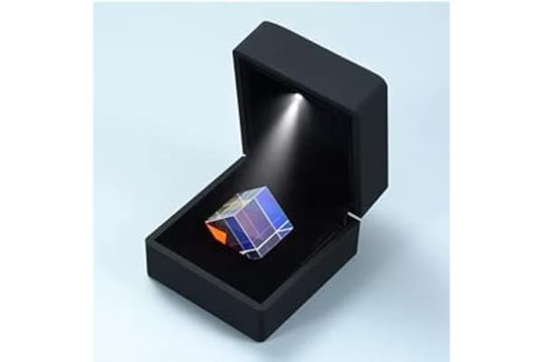 Walfront Prisme 23 * 23 * 23mm Six-Sided Bright Light Combine C-ube Prism Vitrail Prisme Enseignement Photographie Optique