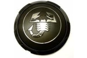 SANSHAOS 4 Pezzi Auto Coprimozzo per Abarth 500 595 695 Coppa Coppone 133 mm, Coprimozzo Del Centro di Rotella Dell'auto Impermeabile Antipolvere Accessori per Lo Styling Del Logo Dell'Auto,Black