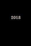 2018: Kalender/Terminplaner: 1 Woche auf 2 Seiten, Format ca. A5, Cover schwarz by 