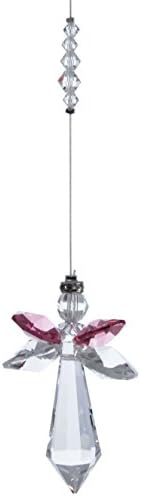 Crystal guardian angel large - Rose - October