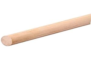 MODERIX 1 x Beech Dowel Smooth Wood Rod Pegs - 300mm Length, 14mm Diameter