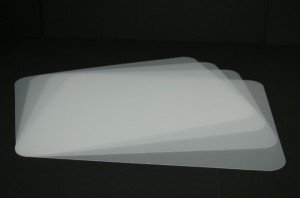 Tischunterlagen-Set transparent, 4-teilig, abwaschbar, Tischset, Platzset