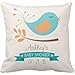 Produktbild Teal Orange Bird on Branch Baby Shower Pillow case2020