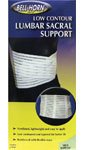 Bell-Horn Low Contour Lumbar Sacral Support in White 307 Size: Low Contour Lumbar Sacral Support Medium