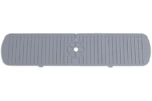 S_WAY Tappetino per lavello, tappetino in silicone per lavello da cucina e bagno, tappetino autodrenante per lavello per tubi rubinetto < 2,5 '', lavandino per portasapone porta spugna