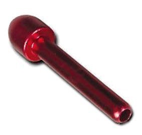 tubo dosificador de tabaco de aluminio, forma de hongo, ROJO longitud 70 mm