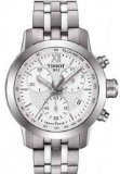 Tissot Damen PRC200 t055.217.11.018.00 Silber Edelstahl Swiss Chronograph mit Silber Zifferblatt