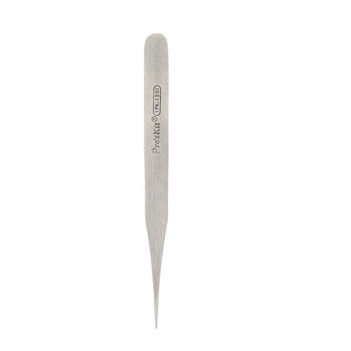 Pro’sKit 1PK-125T Edelstahl Pinzette Saeurebestaendige Unmagnetische Superfein Spitze Gerade Mini Pinzette -Silber - 5